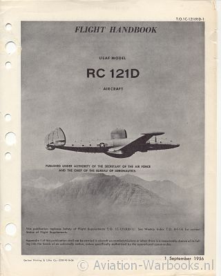 Flight Handbook USAF Model RC121D Aircraft