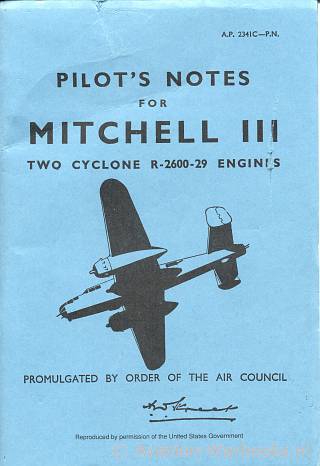 Pilot's Notes for Mitchel III