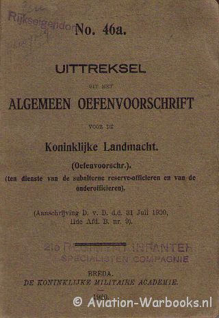 Uittreksel uit het Algemeen Oefenvoorschrift voor de Koninklijke Landmacht No. 46a