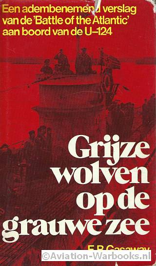 Grijze wolven op de grauwe zee