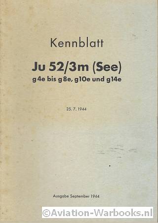 Ju 52/3m (See) G 4E bis G8E, G 10E und G14E